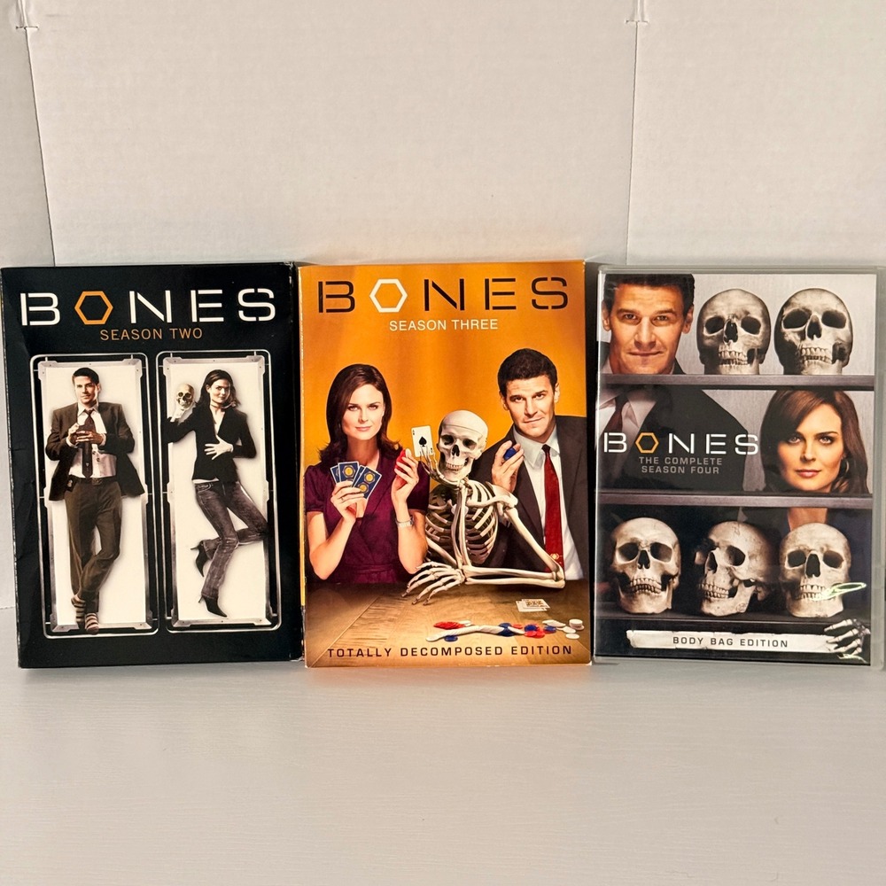 Bones DVD Lot Seasons 2 3 4 Totally Decomposed Body Bag Edition TV Series